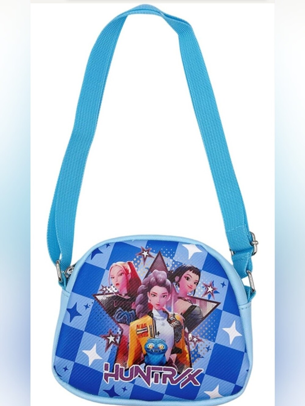 K-Pop Women's Blue Crossbody Bag Featuring Rumi, Zoey, And Mira